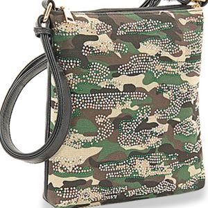 NEW Bling Sparkle Cameo Crossbody Rhinestone Purse
